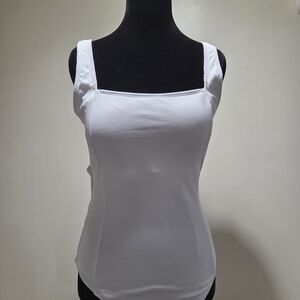 White Sleeveless Fitted Bodysuit